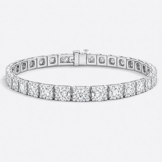 Round Brilliant 14KW Tennis Bracelet