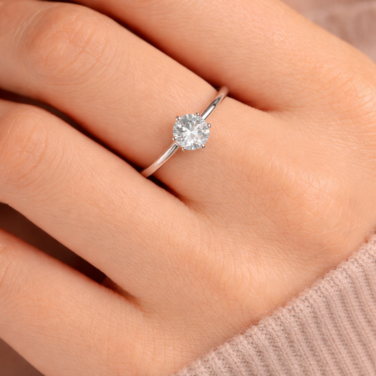 Six-Prong Round Brilliant Solitaire Ring