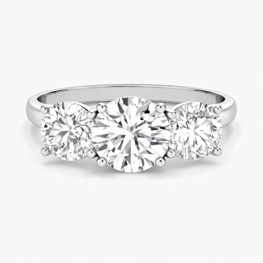 3 Stone Round Brilliant Ring